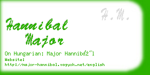 hannibal major business card